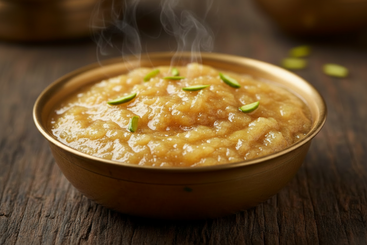 Homemade Badam Halwa made with premium California almonds, garnished with saffron and pistachios - JAGAN DRY FRUITS Chennai"