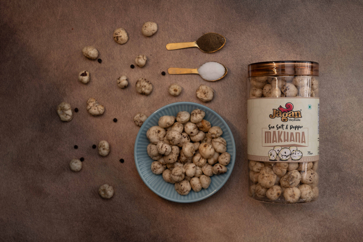 Roasted Flavoured Makhana Sea Salt & Pepper 75G